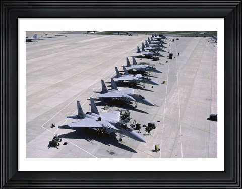 Framed U.S. Air Force F-15 Fighter Jets Print