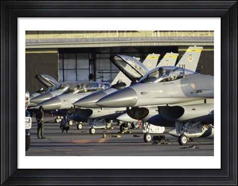 Framed U.S. Air Force F-16 Fighter Jets Hill Air Force Base Utah USA Print
