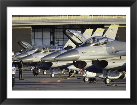 Framed U.S. Air Force F-16 Fighter Jets Hill Air Force Base Utah USA Print