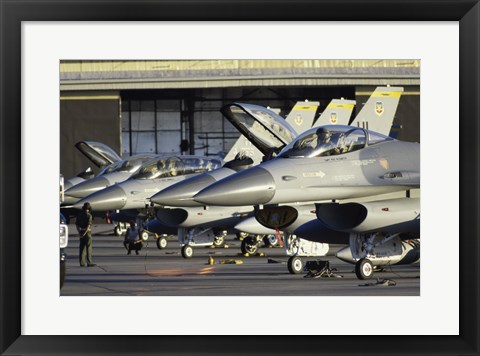 Framed U.S. Air Force F-16 Fighter Jets Hill Air Force Base Utah USA Print