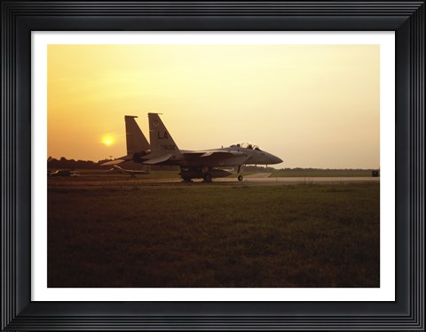 Framed US AIR FORCE, F-15 EAGLE FIGHTER JET Print