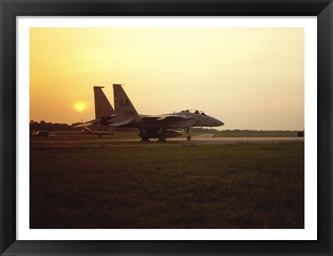 Framed US AIR FORCE, F-15 EAGLE FIGHTER JET Print