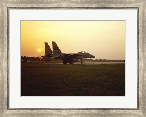 Framed US AIR FORCE, F-15 EAGLE FIGHTER JET Print