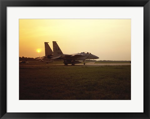 Framed US AIR FORCE, F-15 EAGLE FIGHTER JET Print
