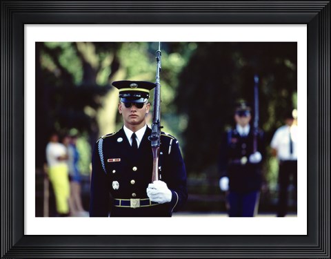 Framed US Army Honor Guard Print