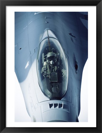 Framed F-16 Falcon Fighter Jet Print