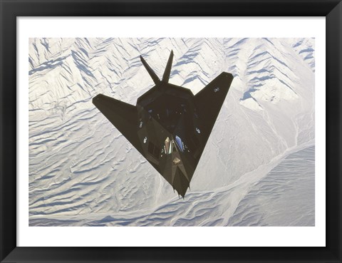 Framed Lockheed F-117 Stealth Fighter Print