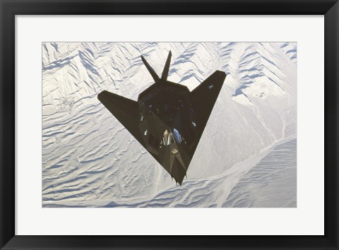 Framed Lockheed F-117 Stealth Fighter Print