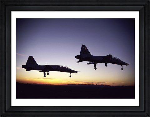 Framed US Air Force  T-38 Trainers Print