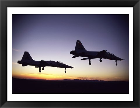 Framed US Air Force  T-38 Trainers Print