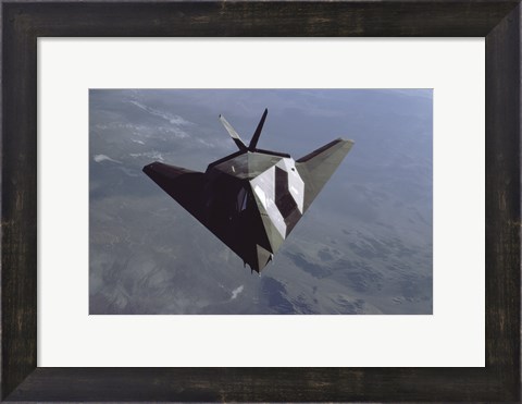 Framed US Air Force F-117 Stealth Figher Print