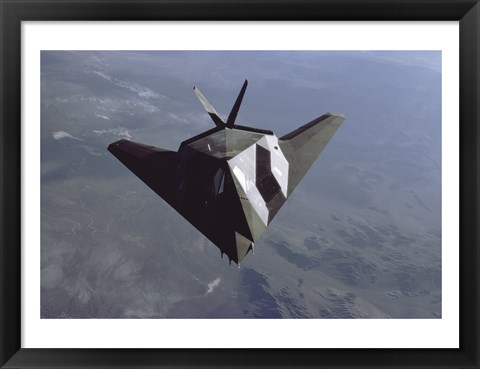 Framed US Air Force F-117 Stealth Figher Print