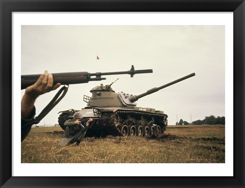 Framed M-14 Rifle M60 Tank Print