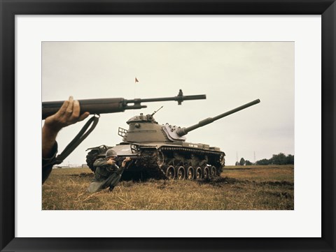 Framed M-14 Rifle M60 Tank Print