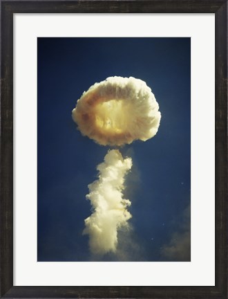 Framed Mushroom cloud formed bomb testing Print