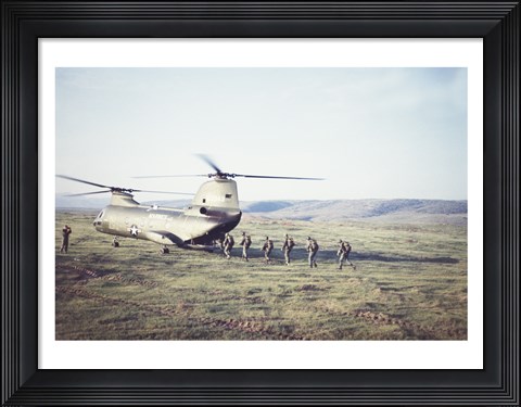 Framed Boeing Vertol CH-47D Chinook Print