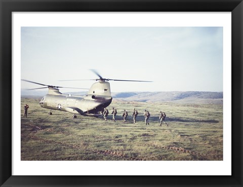 Framed Boeing Vertol CH-47D Chinook Print