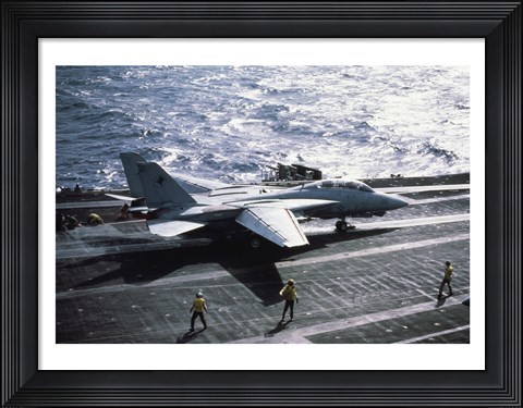 Framed U.S. Navy F-14 Tomcat USS John F. Kennedy Print