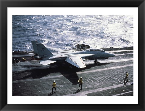 Framed U.S. Navy F-14 Tomcat USS John F. Kennedy Print