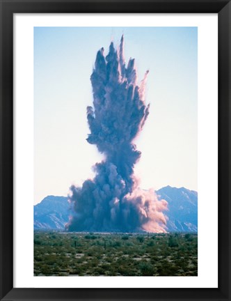 Framed Explosion on land Print