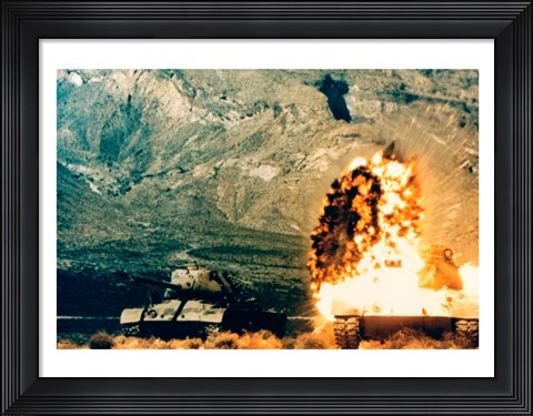 Framed Missile hitting an M47 Tank Print