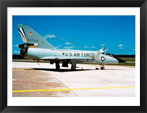 Framed Side profile of a US Air Force airplane Print