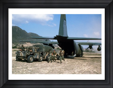 Framed EC-130E Unloading Print