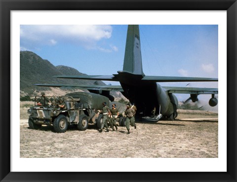 Framed EC-130E Unloading Print