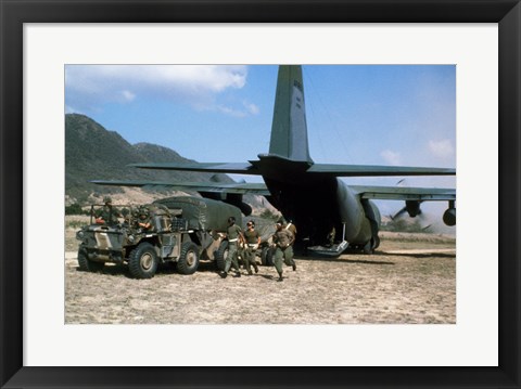 Framed EC-130E Unloading Print