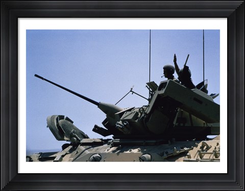 Framed M-242 25MM Cannon on M-2 CFV Print
