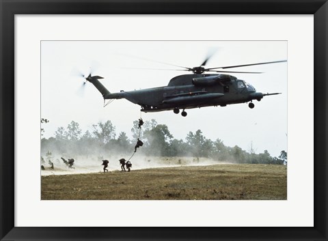 Framed MH-53H Multi-Mission Helicopter Print