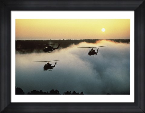 Framed AH-16 (Cobras) Attack Helicopters Print