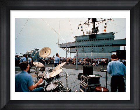 Framed Persian Gulf: A Band Plays For the USS Blue Ridge Print
