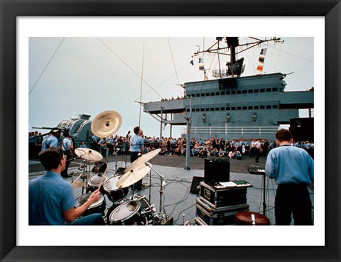 Framed Persian Gulf: A Band Plays For the USS Blue Ridge Print