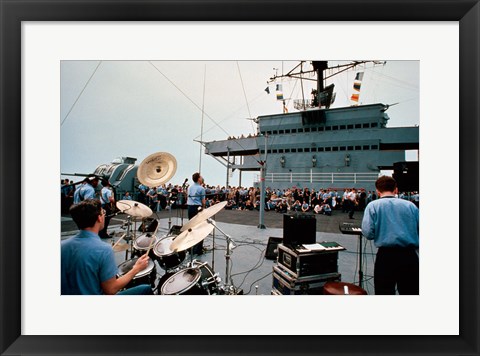 Framed Persian Gulf: A Band Plays For the USS Blue Ridge Print