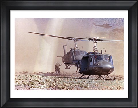 Framed UH-1A Iroquois Helicopters Print