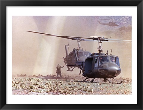 Framed UH-1A Iroquois Helicopters Print