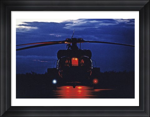 Framed UH-60A Black Hawk Helicopter Print