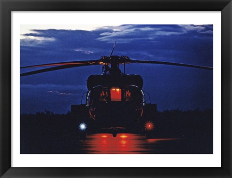 Framed UH-60A Black Hawk Helicopter Print