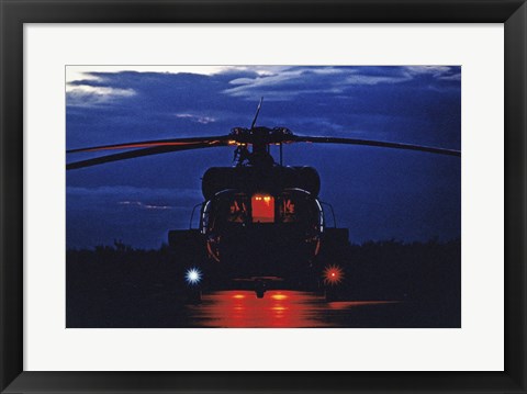 Framed UH-60A Black Hawk Helicopter Print