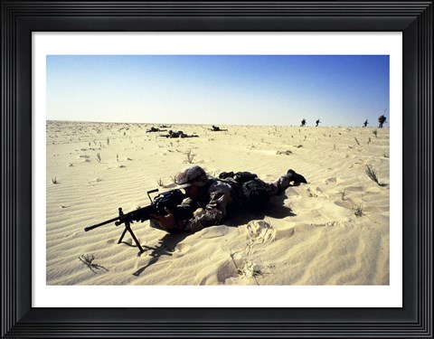 Framed Saudi Arabia: Members of the 1st BN During Desert Shield Print