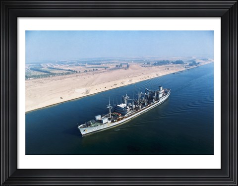 Framed USS Neosho Transits the Suez Canal Print