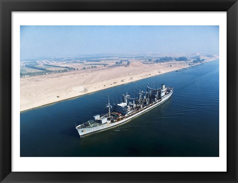 Framed USS Neosho Transits the Suez Canal Print