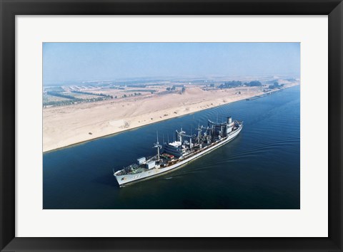 Framed USS Neosho Transits the Suez Canal Print