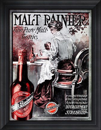 Framed Malt Rainier Beer Print