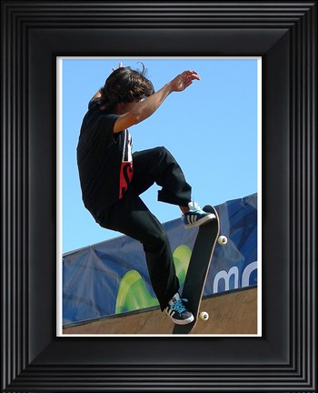 Framed Skateboarder On Blue Print