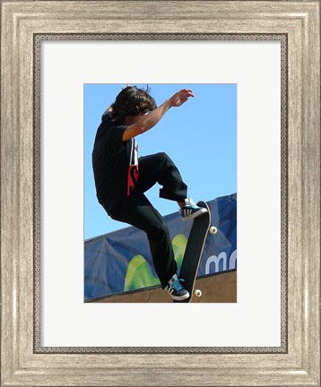 Framed Skateboarder On Blue Print