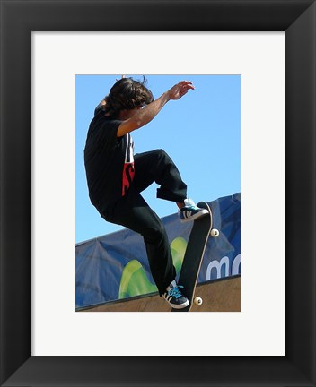 Framed Skateboarder On Blue Print