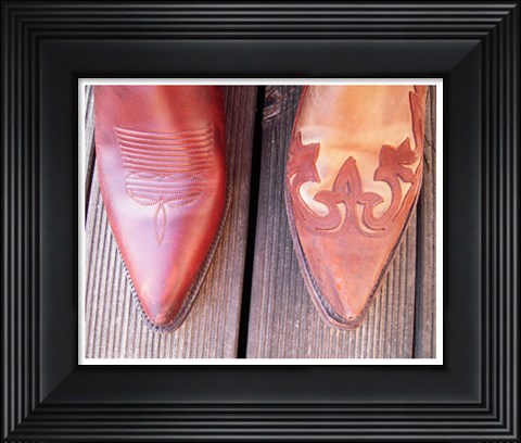 Framed Cowboy Boot Tips Print