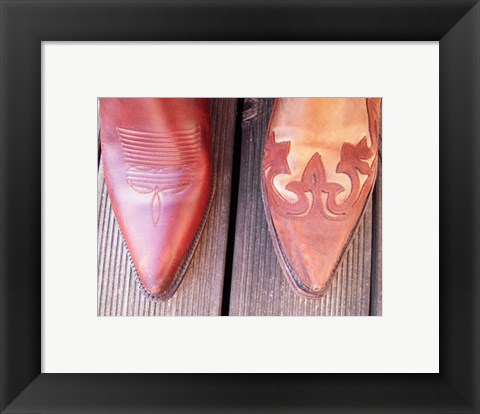 Framed Cowboy Boot Tips Print